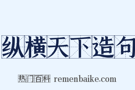 纵横天下造句是什么意思的图片